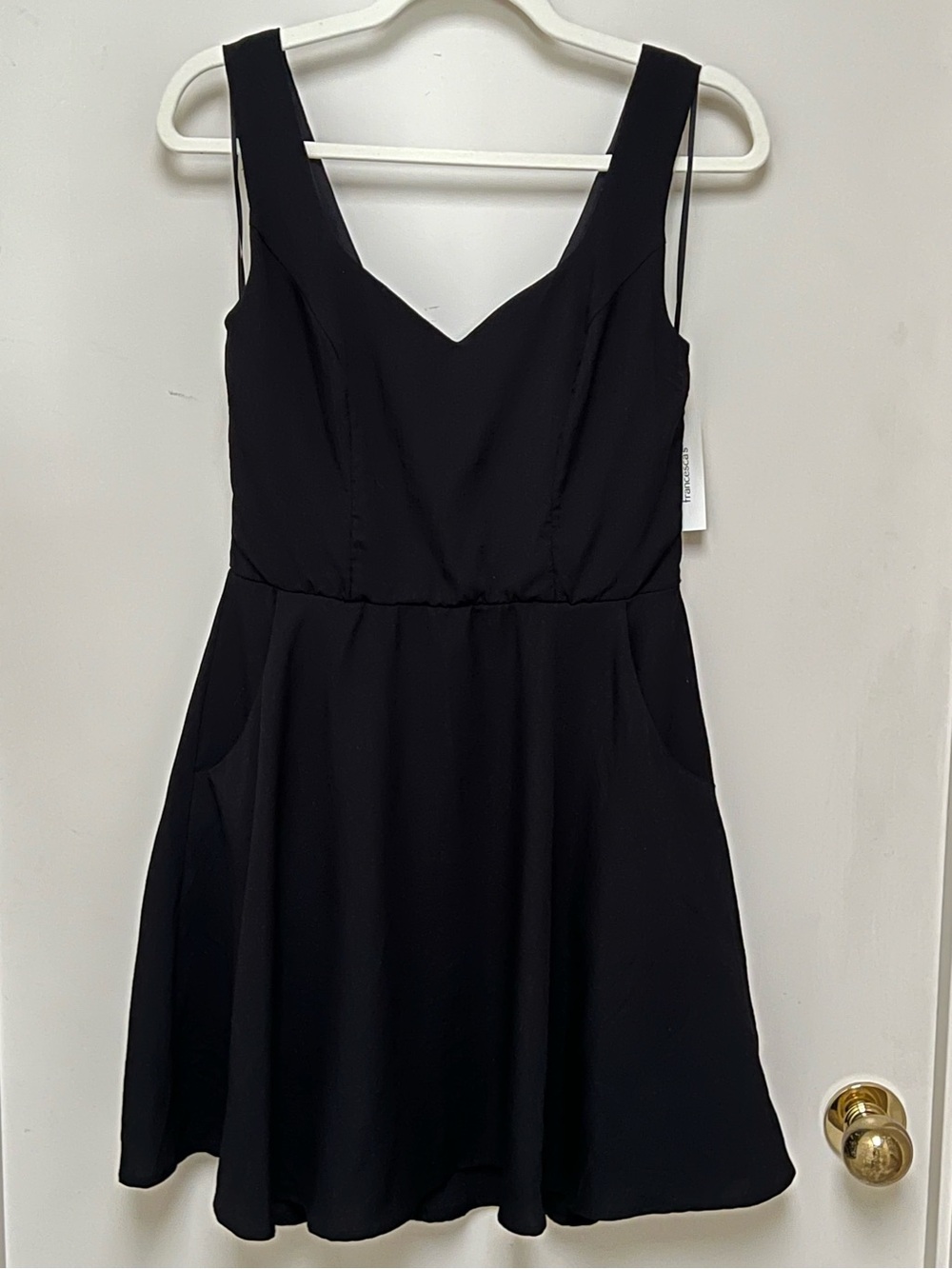 Francesca’s Black Sweetheart Fit & Flare Mini Dress | NWT | Size M